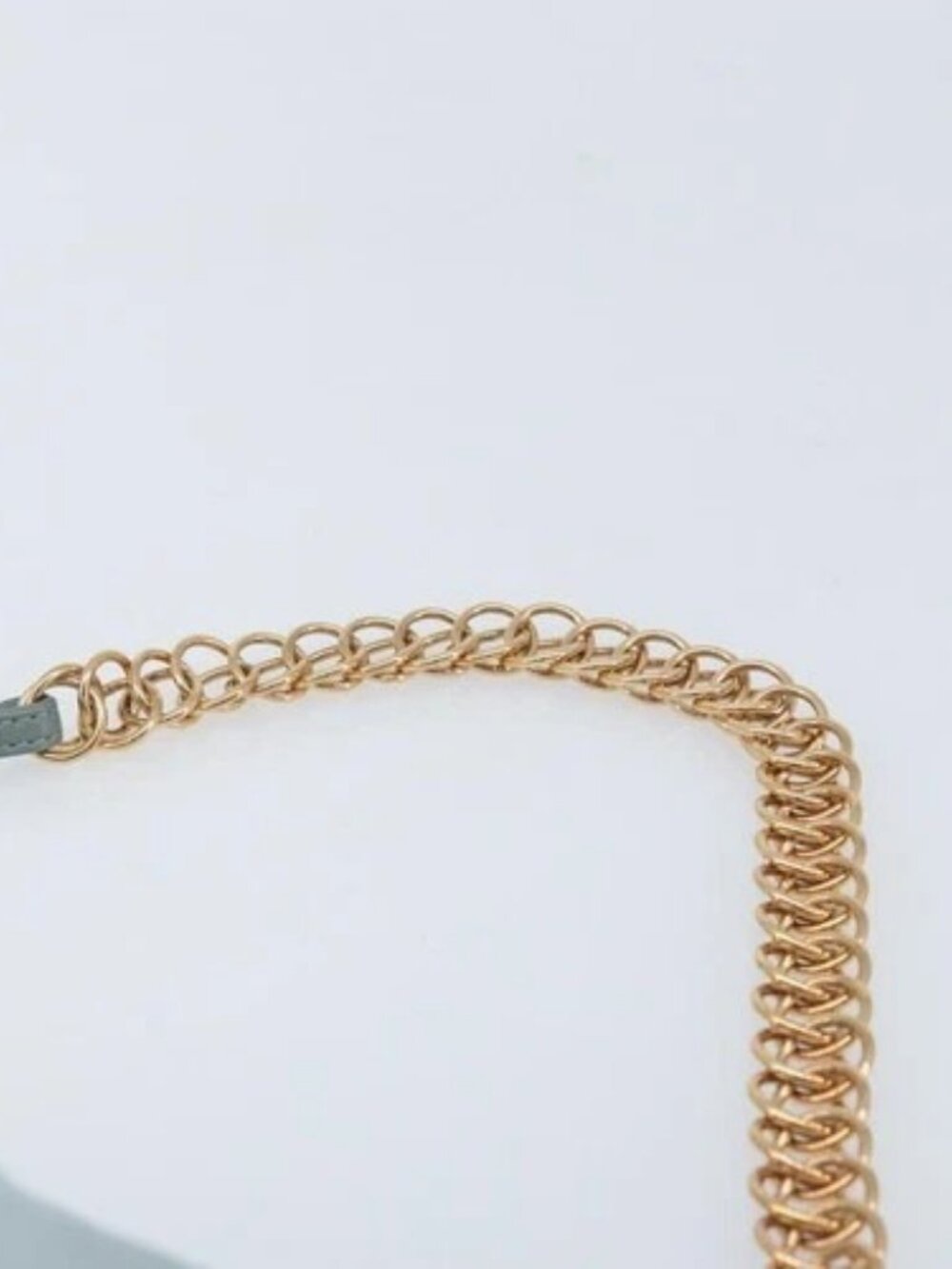 PRADA Chain Shoulder Bag Nylon Light Blue Gold Auth LNZ688V - Picture 11 of 16